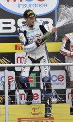 Leon Camier celebrating at Brands Hatch Picture: Andy Payton