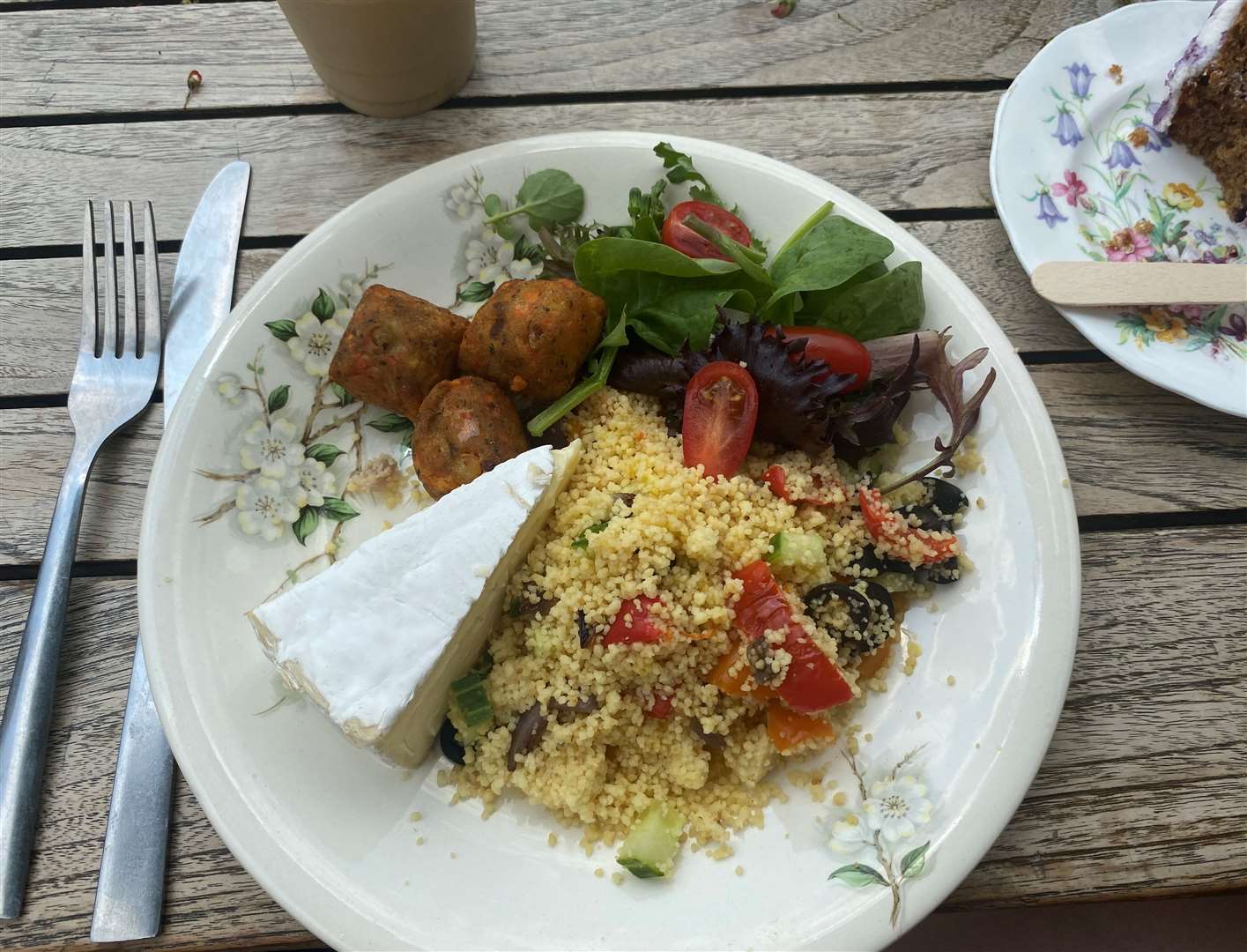 The Mediterranean Salad was £9 and included a summery couscous mix and falafel bites