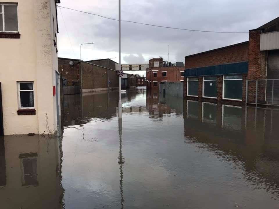 Flooding in North Lane, Faversham. Picture: Nathan Iliffe