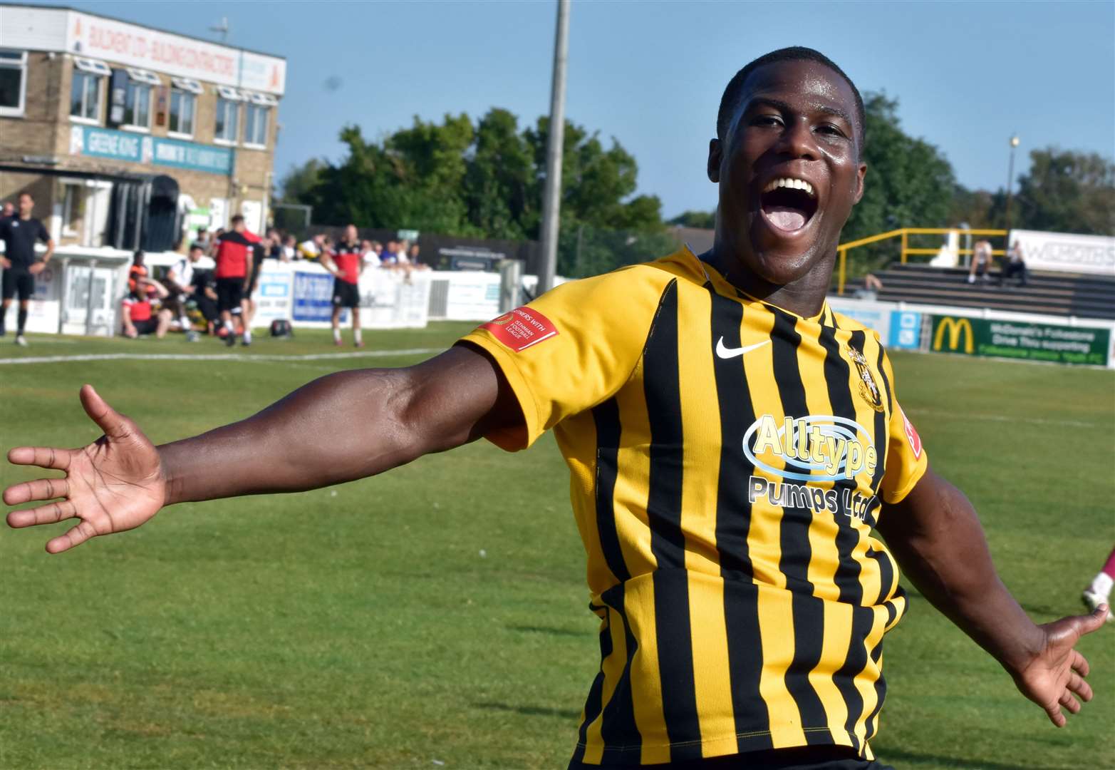 Folkestone striker Ade Yusuff has signed a new two-year contract. Picture: Randolph File