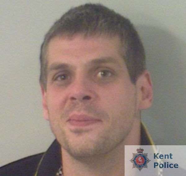 Thug Mark James has been jailed for five years. Picture: Kent Police.