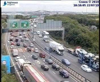 Drivers are facing 50 minute delays after a crash on the M25 this mornig. Picture: Highways England (14103666)