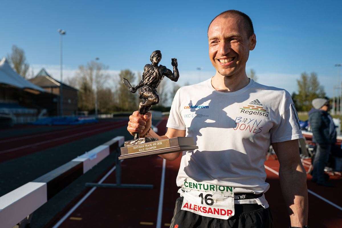 Aleksandr Sorokin - the new world record holder for a 100 mile and a 12-hour run Picture: Steve Ashworth Media/ @youinfilm