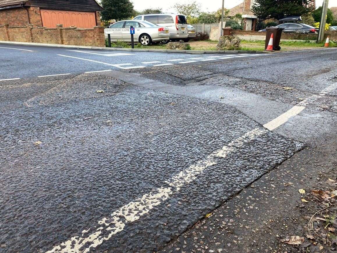 The pothole is located in Berengrave Lane, Rainham. Picture: Medway Liberal Democrats