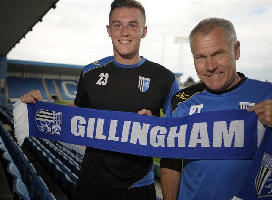 Peter Taylor with latest recruit Brennan Dickenson Picture: Barry Goodwin