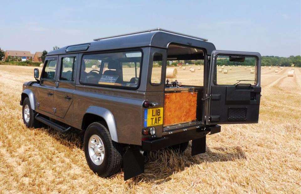 T. Allen Funeral Service have converted their Land Rover Defender into a long wheel base hearse.