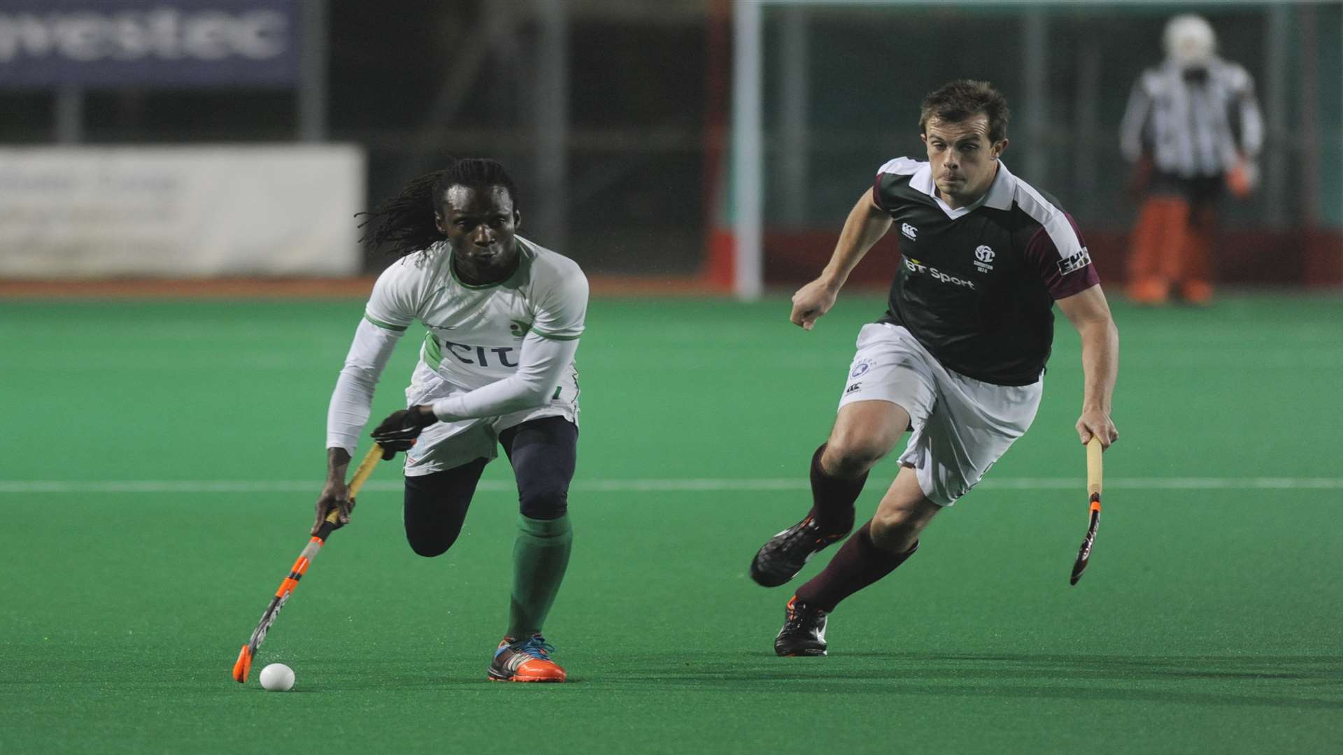 Kwan Browne in action against Surbiton. Picture: Tony Flashman