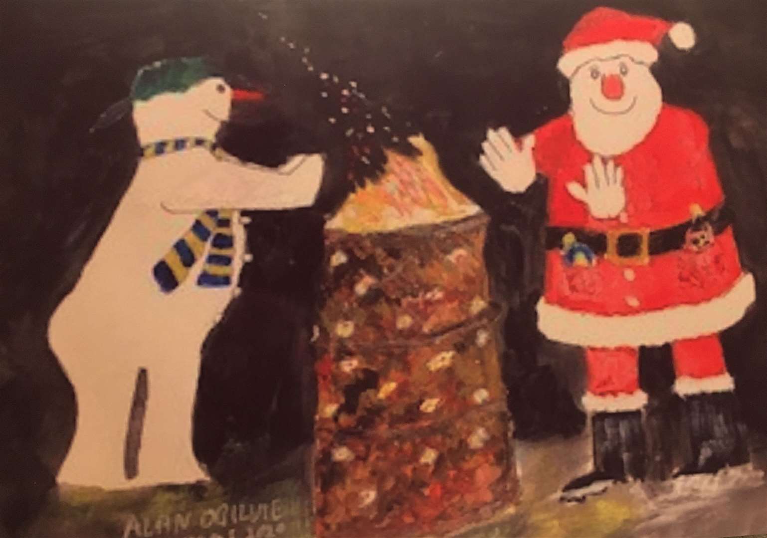 Alan Ogilvie's final Sheppey-themed Christmas card for 2020