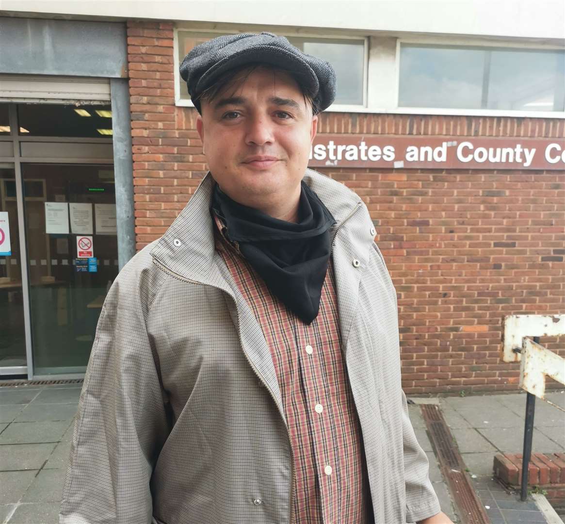 Pete Doherty outside Margate Magistrates' Court today after being hit with a £6k fine