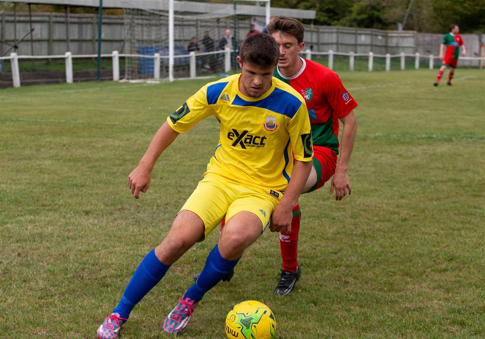 Whitstable's Marshall Wratten in action against Chalfont St Peter