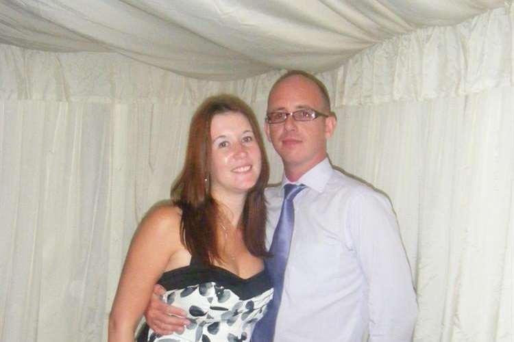 Laura Clarke, from Larkfield, with her husband James, before her diagnosis with breast cancer at just 29.