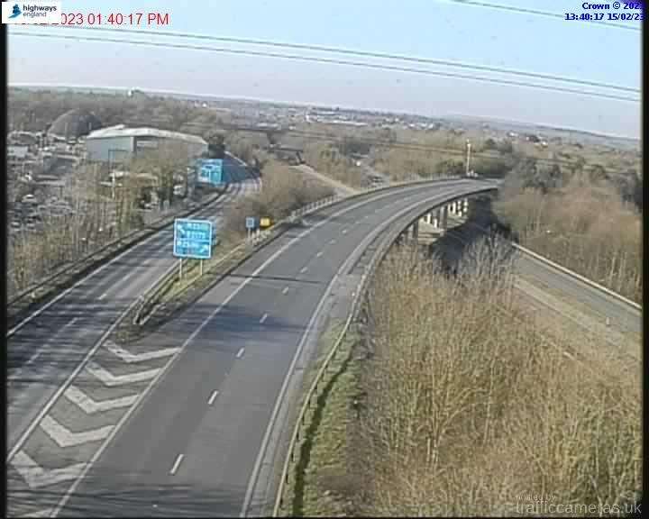 Part of the M20 by Swanley Interchange is closed. Picture: Highways England
