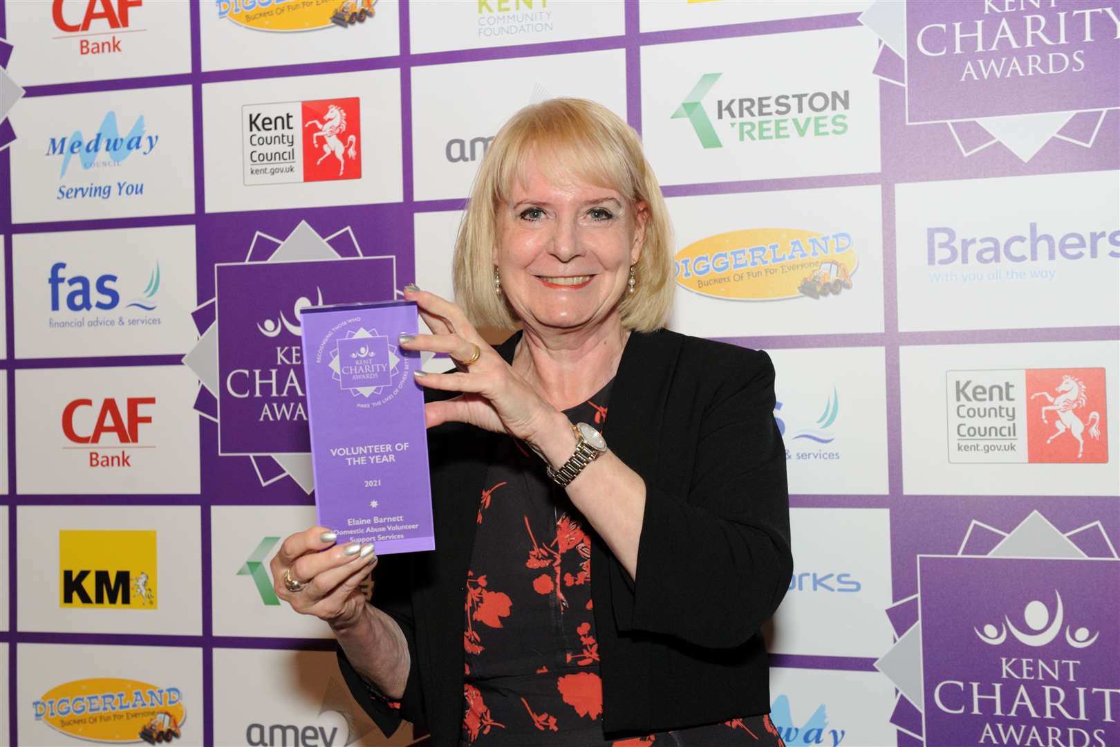 Volunteer of the Year, Elaine Barnett from the Domestic Abuse Volunteer Support Services. Picture: Simon Hildrew