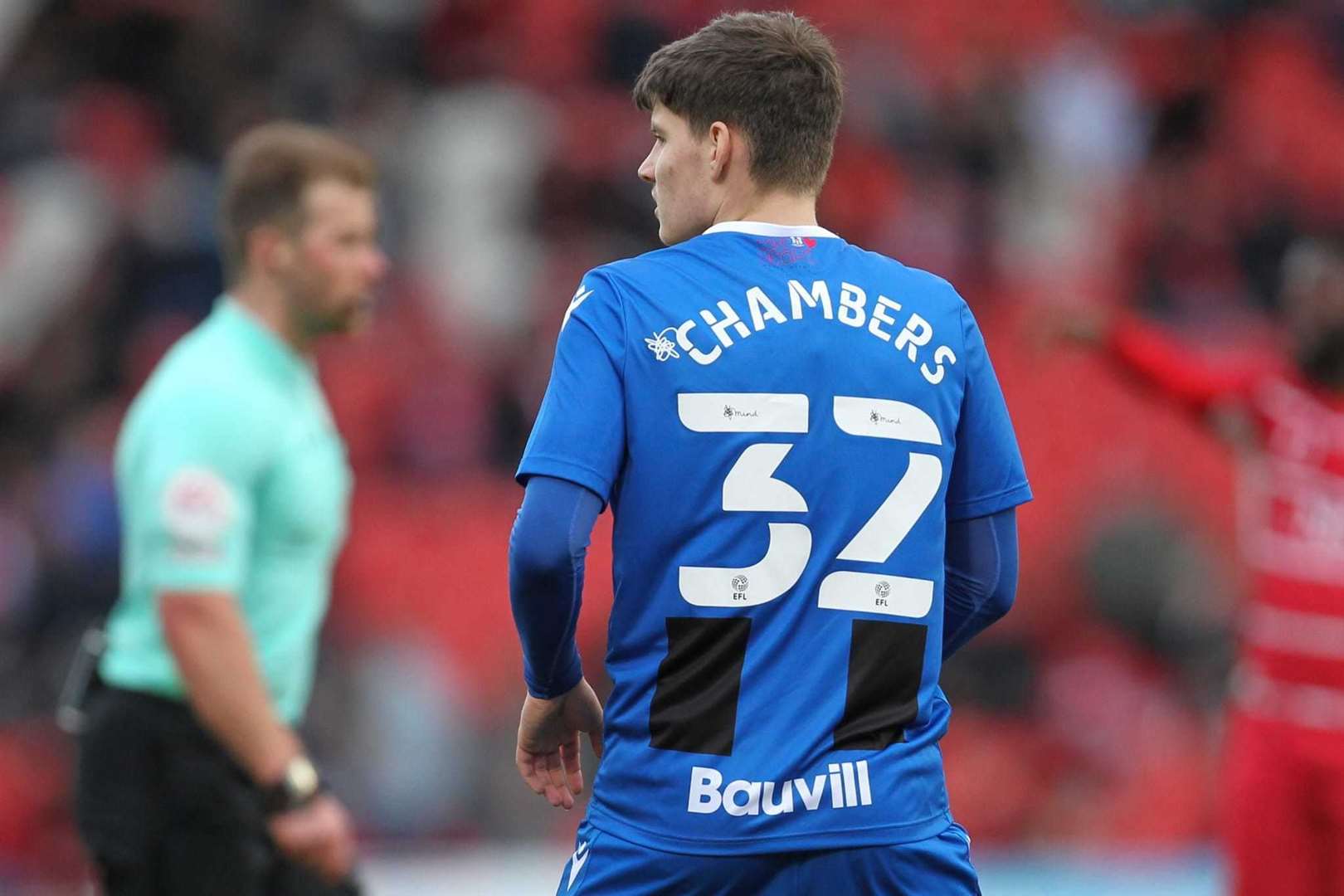 Josh Chambers makes his debut for Gillingham against Doncaster last season and was offered a pro deal this summer Picture: KPI