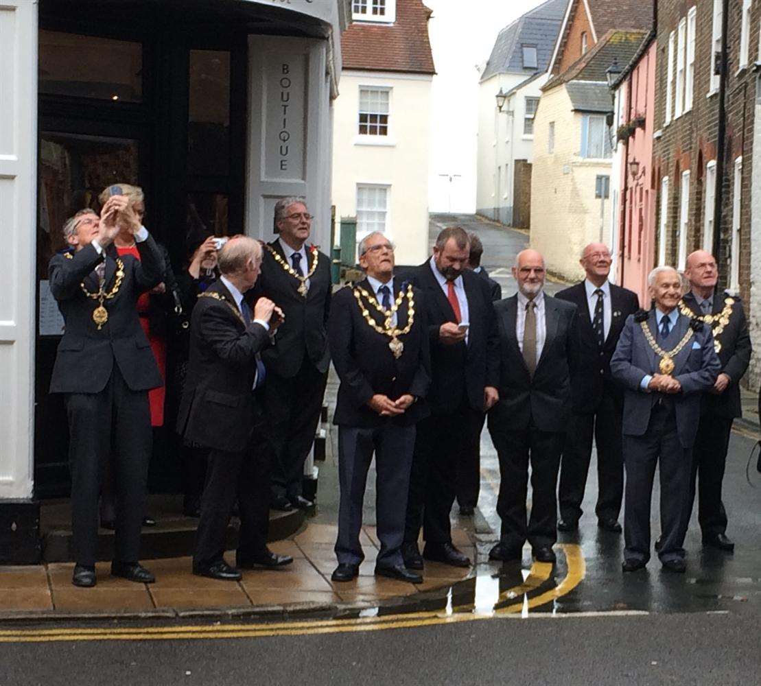 Dignitaries joined the town council for the occasion