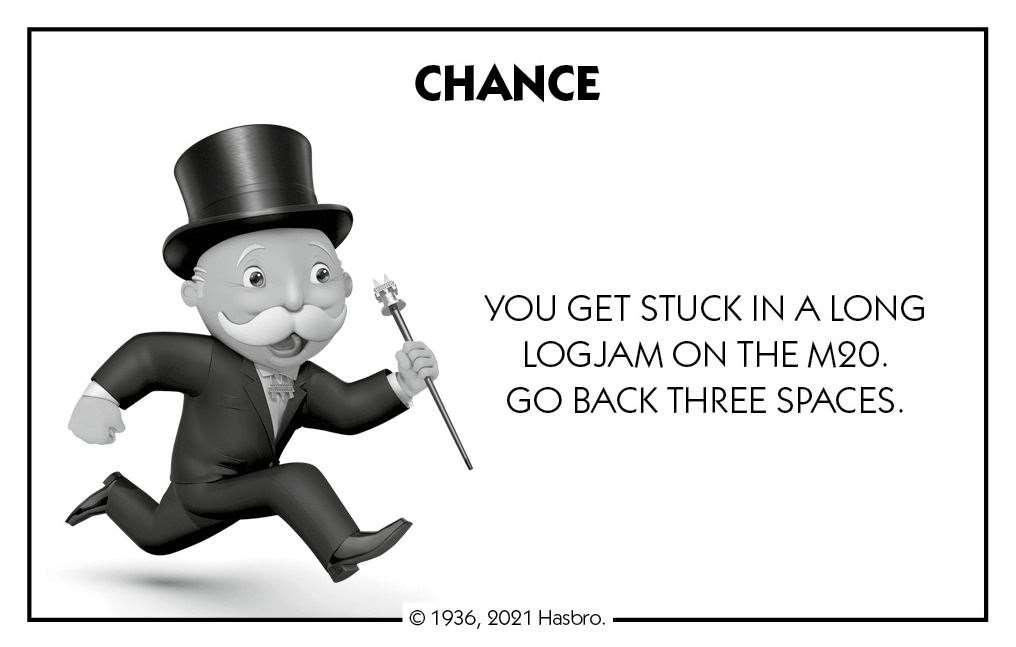 Mr Monopoly is coming to Maidstone - if he doesn't get stuck on the M20