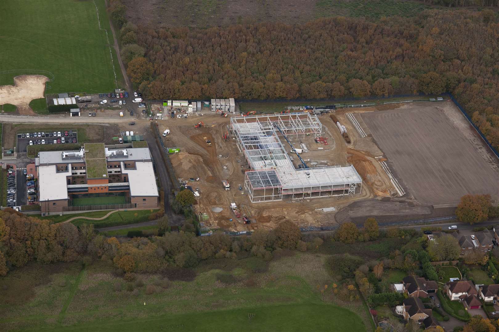Work is underway on Bearsted Primary Academy and Snowfields Academy in Popes Field, Maidstone. Picture: Ady Kerry