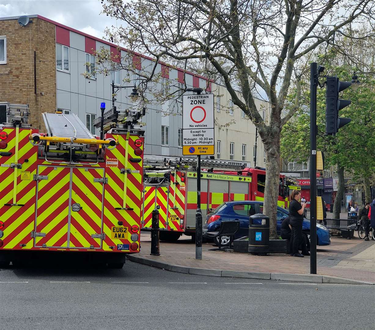 Three fire engines were called to the Burger King in Gillingham High Street. Photo: Mobbi Kay