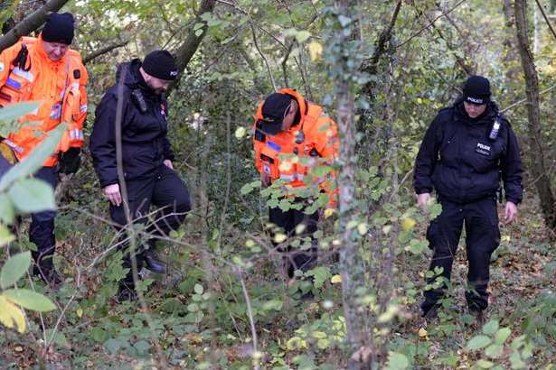 Police searched woodland near to Dunkirk as Paulina Manfredini was seen at the Gate Services on the A2.