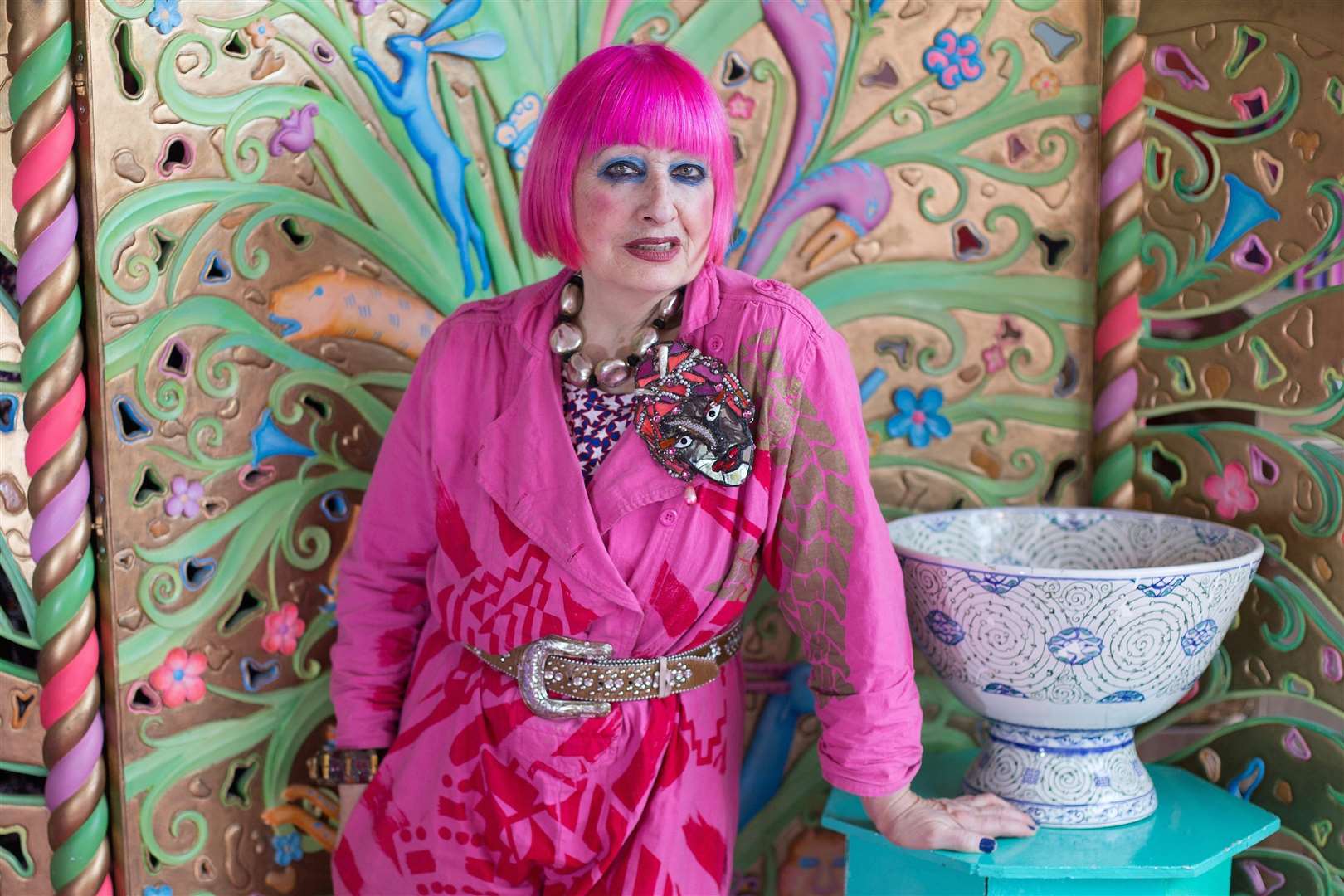 Chatham-born Zandra Rhodes is competing against Neil 'Razor' Ruddock in the first Celebrity Masterchef heat. Picture: Shaun in the City