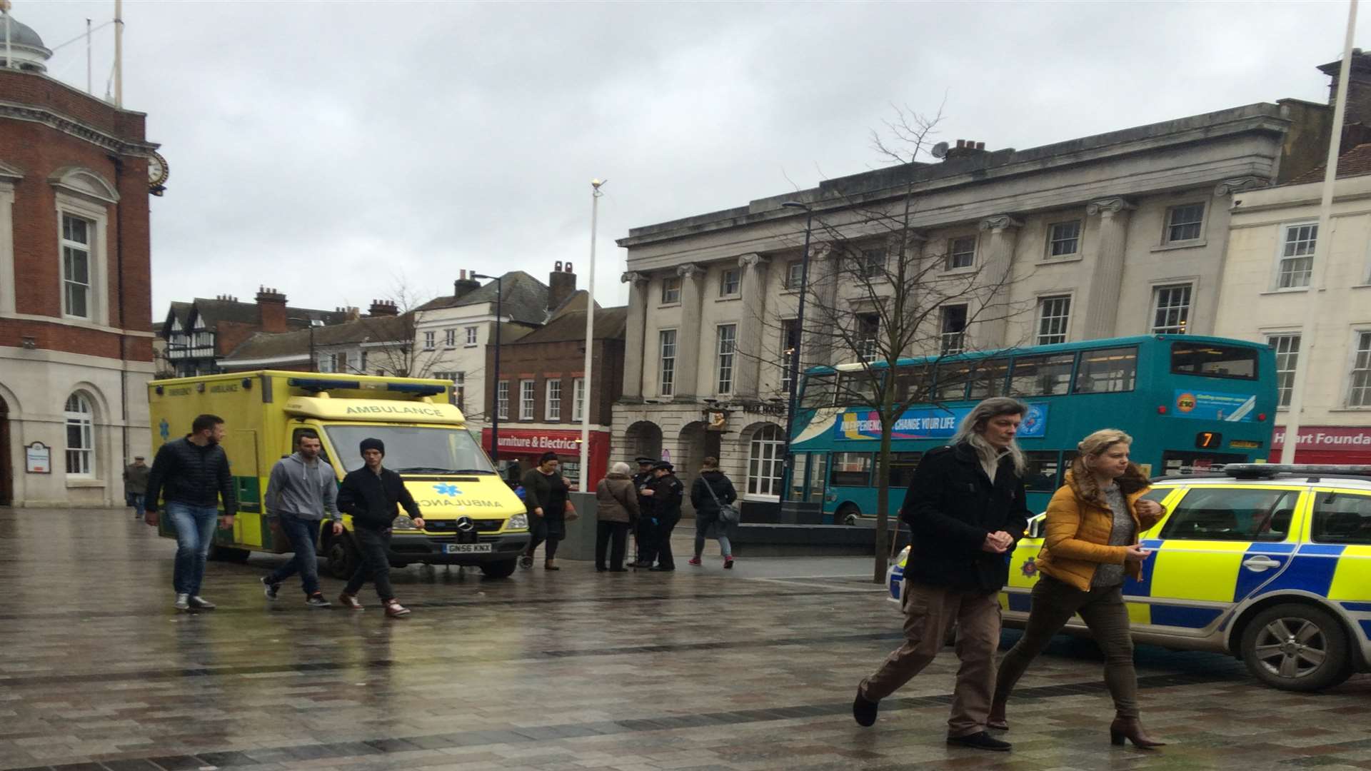 Emergency services were called to Jubilee Square