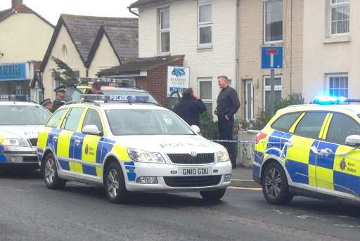 Police in South Ashford surrounded a house before arresting two men