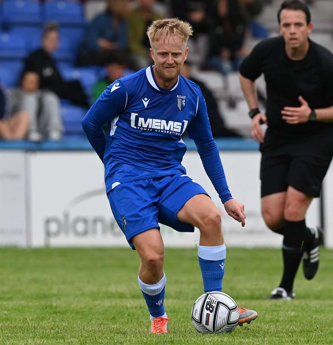 Ben Reeves in action for Gillingham at Welling United Picture: Keith Gillard