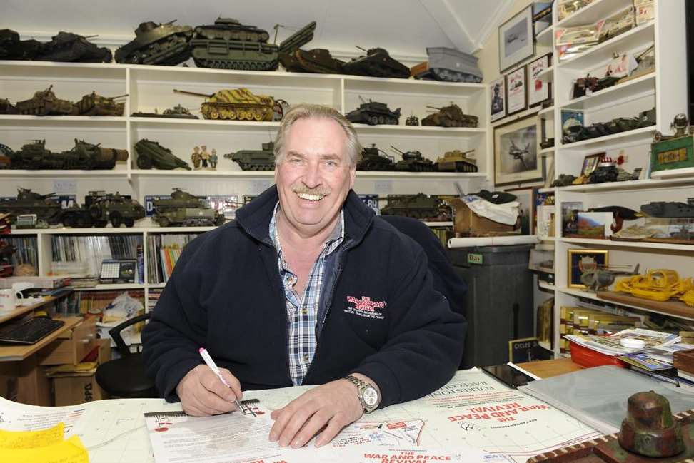 War and Peace Revival owner Rex Cadman in his office