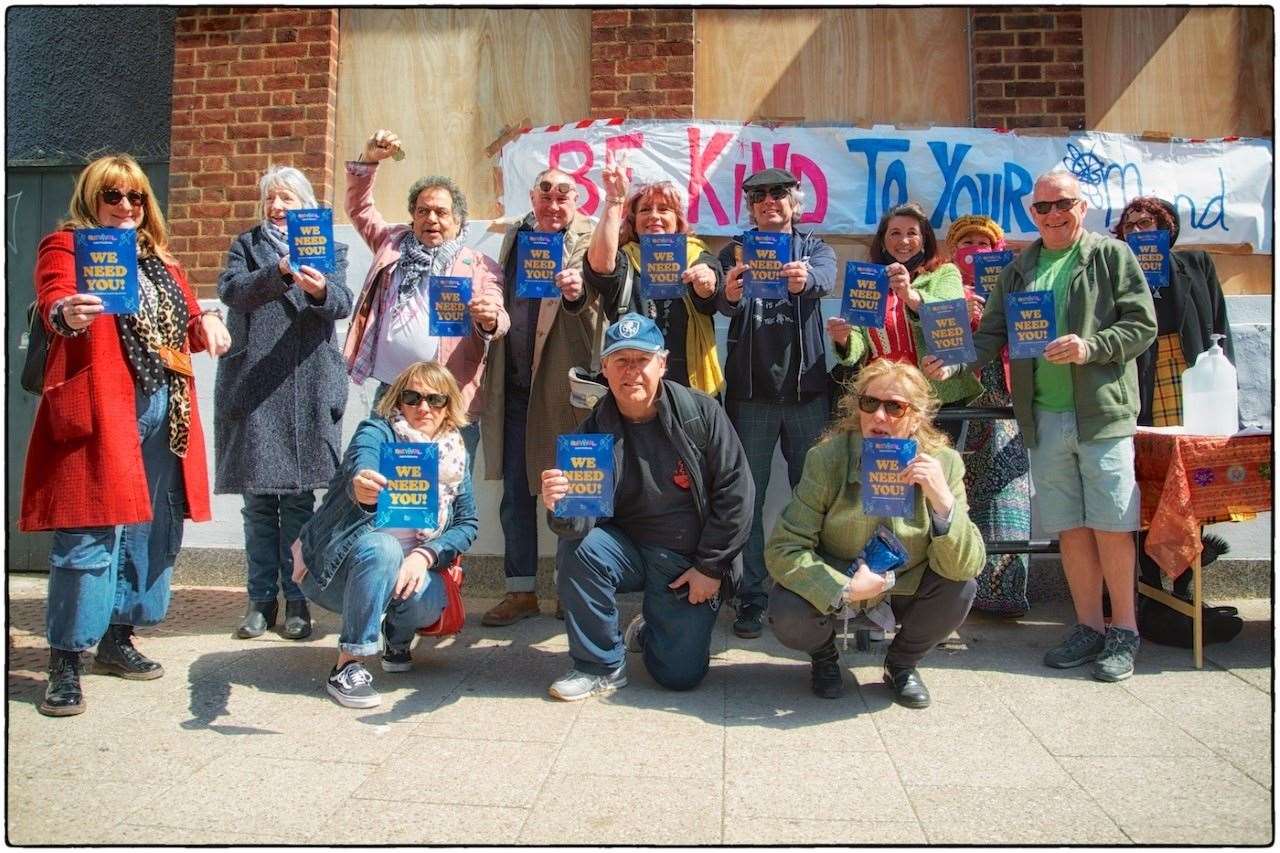 Campaigners in Whitstable last year campaigning for cash for Cafe Revival. Picture: Gerry Atkinson