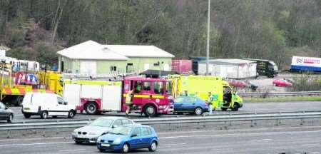 The scene of the M2 accident. Picture by Trevor Sturgess