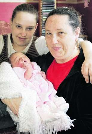 Becky, Sharon and baby Lilly-May