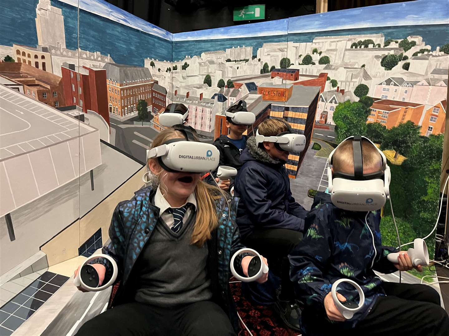 Kids from local primary schools got to enjoy the VR experience. Picture: Folkestone & Hythe District Council