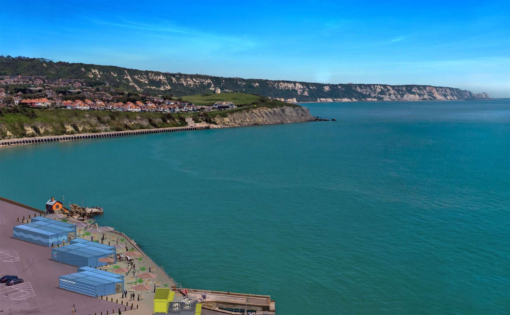 Harbourside will see new restaurants open in shipping containers. Picture: Folkestone Seafront and Harbour Development Company