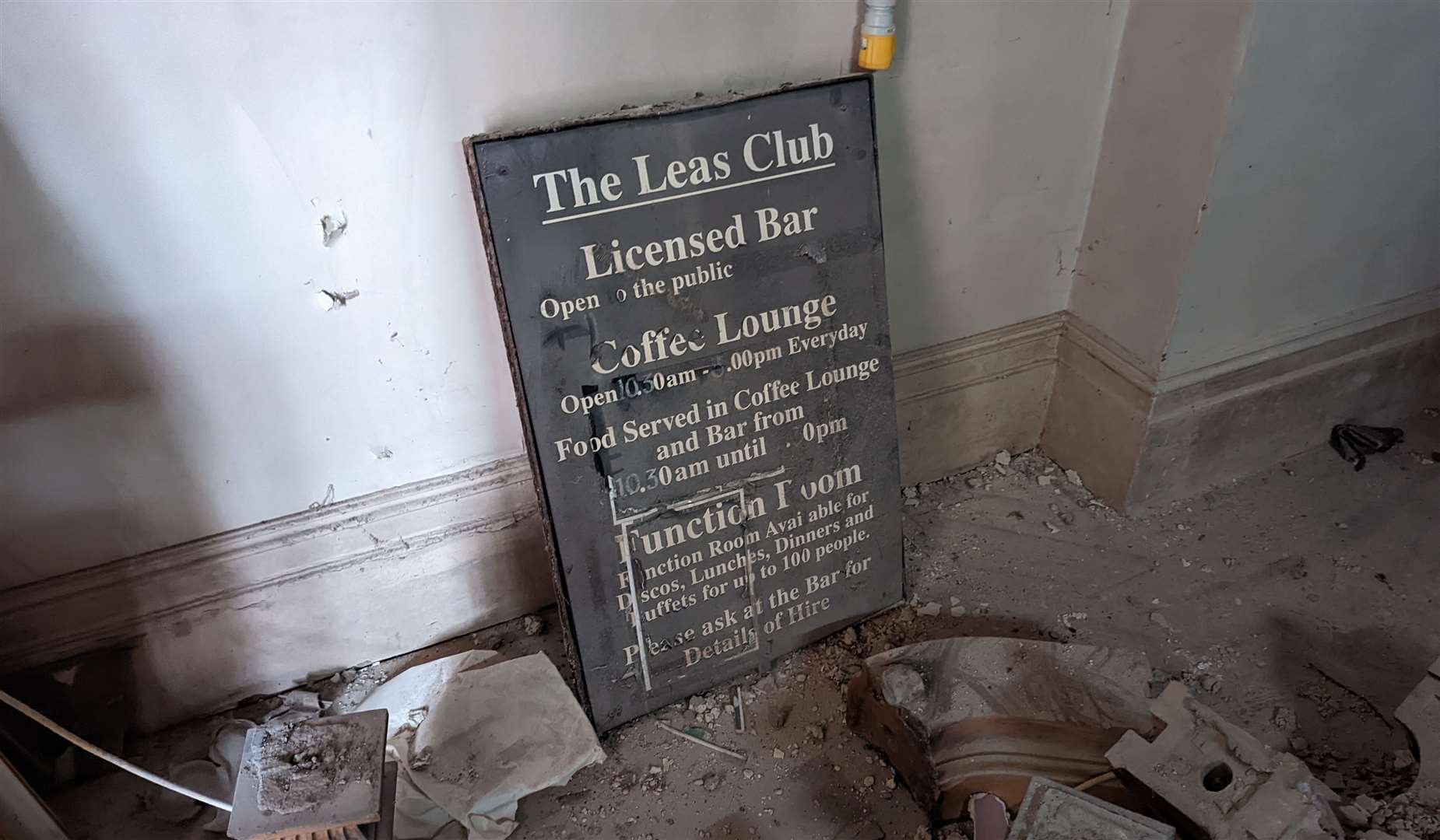 Remnants from a previous era can still be found inside the Leas Pavilion