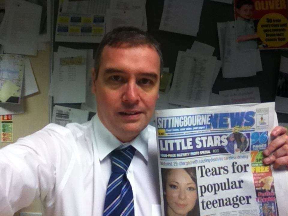 Founding editor Matt Ramsden with the first Sittingbourne News Extra