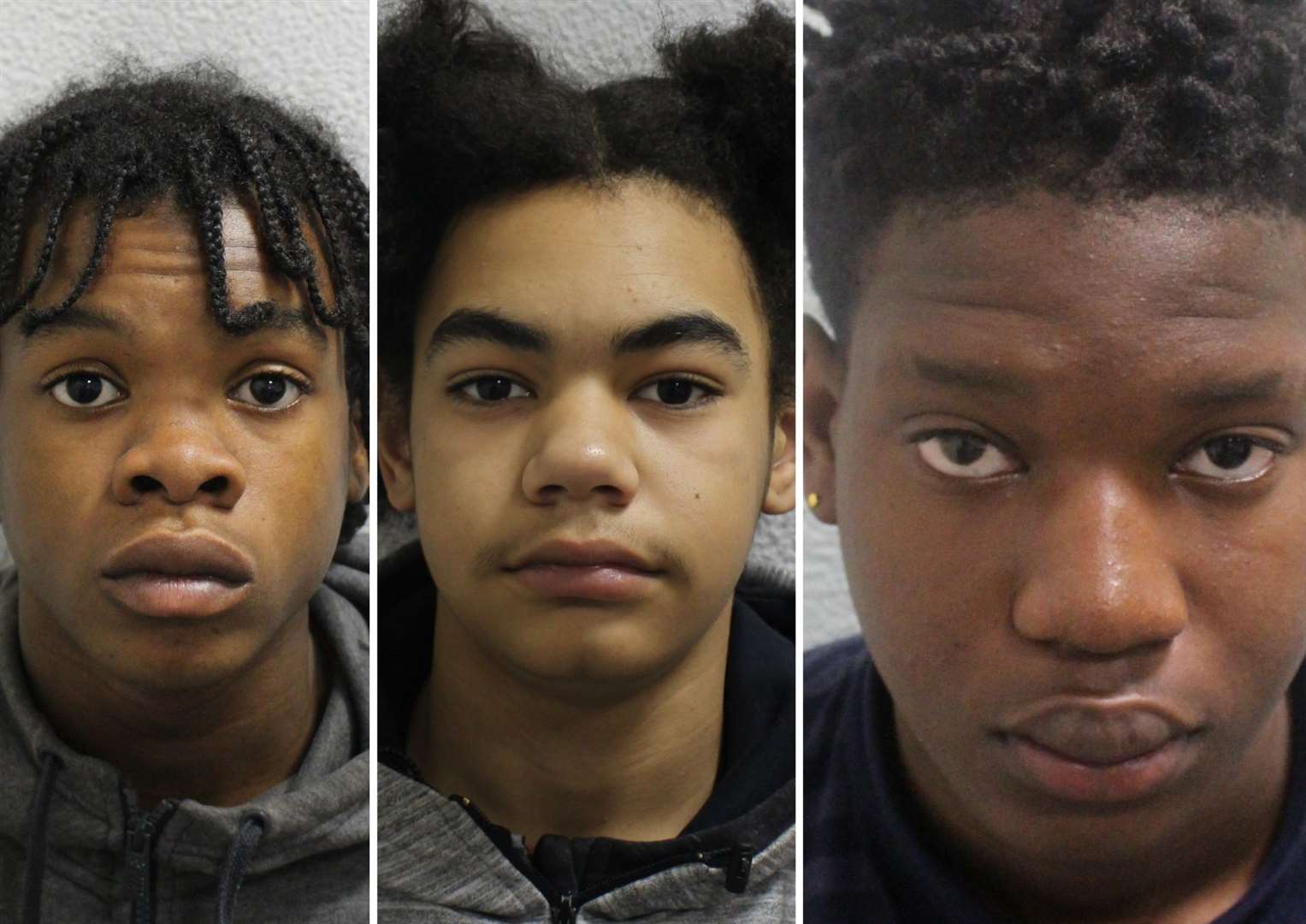 Left to right: Nyron John Baptise, Ryan Brown and Sorraviho Smith were found guilty of killing Michael Jonas, 17, in Bromley back in 2017. Picture: Met Police