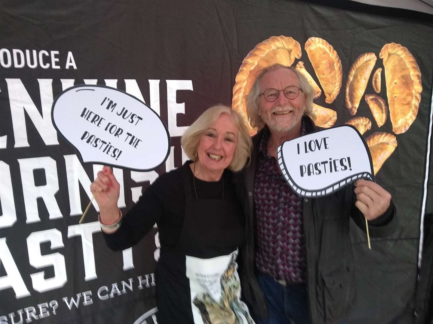 Jill Martin and husband Geoff had pasties stolen this morning