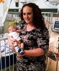 Michelle Hayman and Baby George Keen
