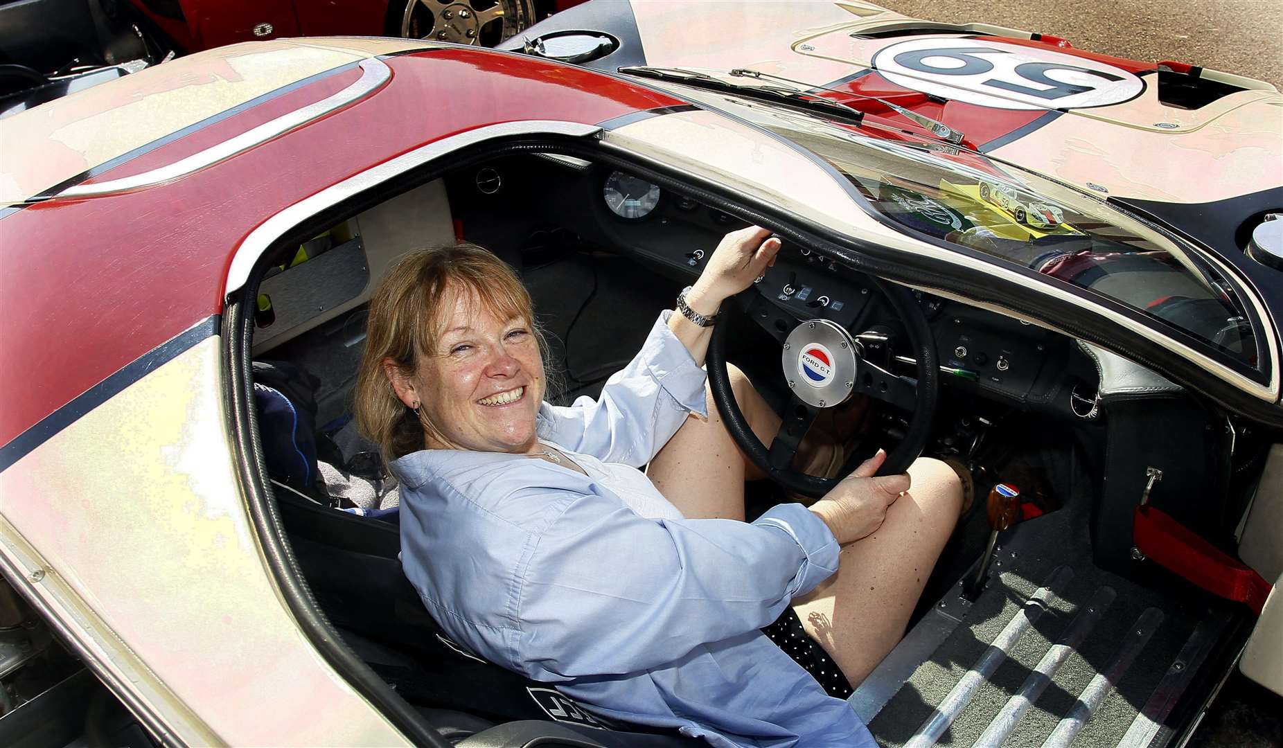 Belinda Wheelright at the wheel of her Ford GT40 at the Festival of Steam and Transport, which is back in 2020 Picture: Sean Aidan