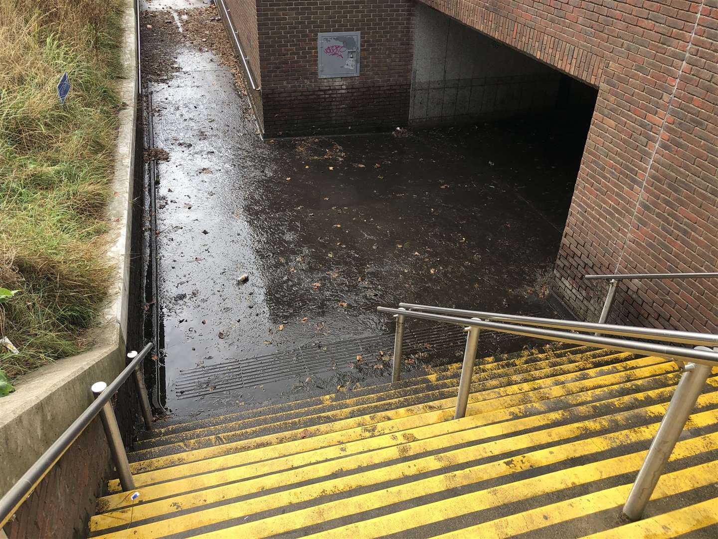 The subway near Broadway in Maidstone was affected by the flooding overnight