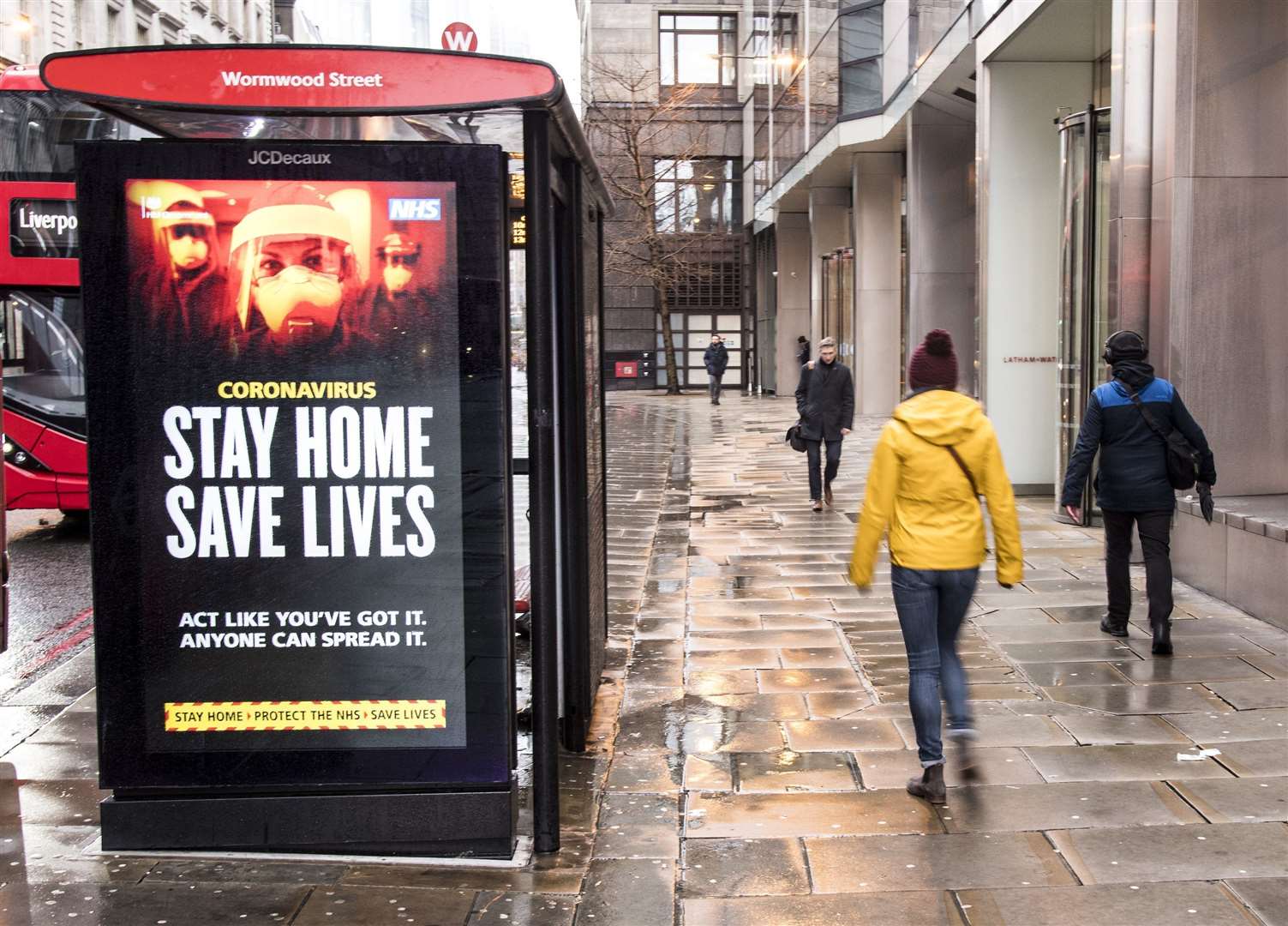 Stay Home Save Lives warning. Picture: PA Media