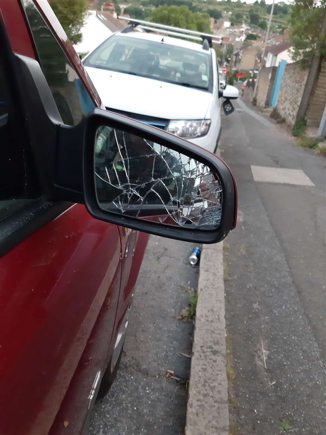 One of the vandalised cars at Minerva Avenue, Dover Picture: Angela Hoskins