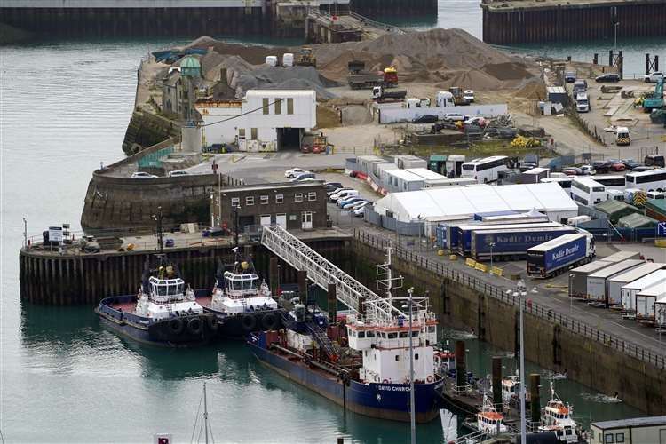 The area in the port of Dover where Border Force processes asylum seekers. Picture: (Steve Parsons/PA)