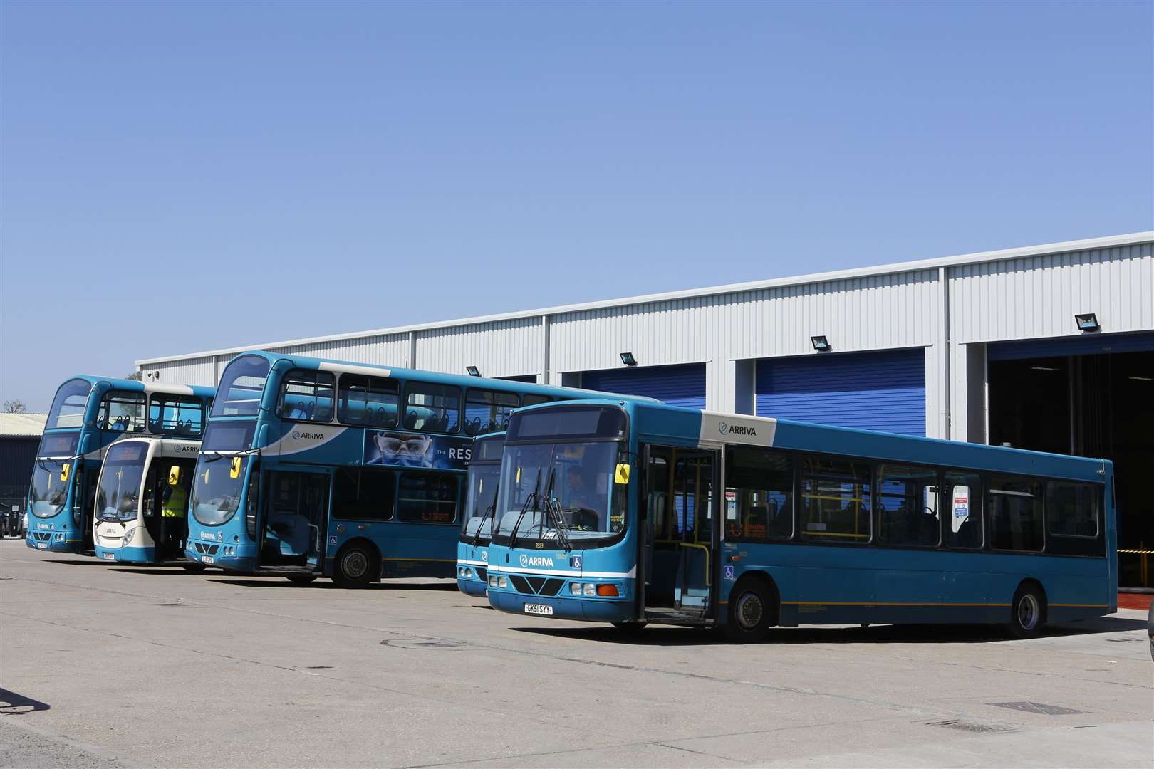 Arriva buses parked at the company's Tunbridge Wells depot. Picture: Andy Jones