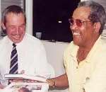 Paul Harvey, left, once met cricket legend Sir Garry Sobers during a tour