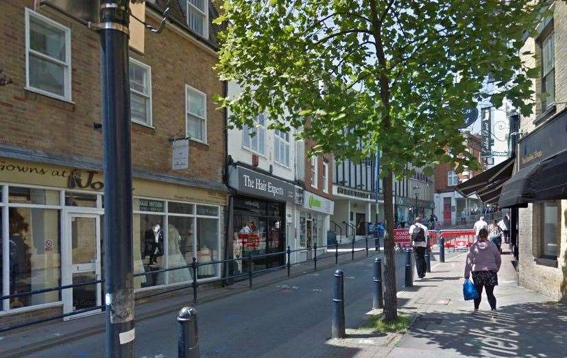 The alleged assault happened in an alleyway along Gabriel's Hill, Maidstone. Picture: Google