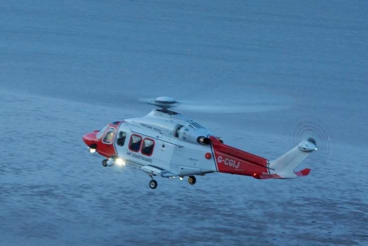 The Coastguard helicopter was scrambled to help the woman. Stock picture.