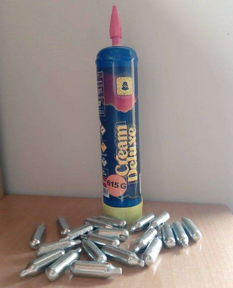 Police found "multiple" nitrous oxide canisters on Sheppey. Picture: Kent Police