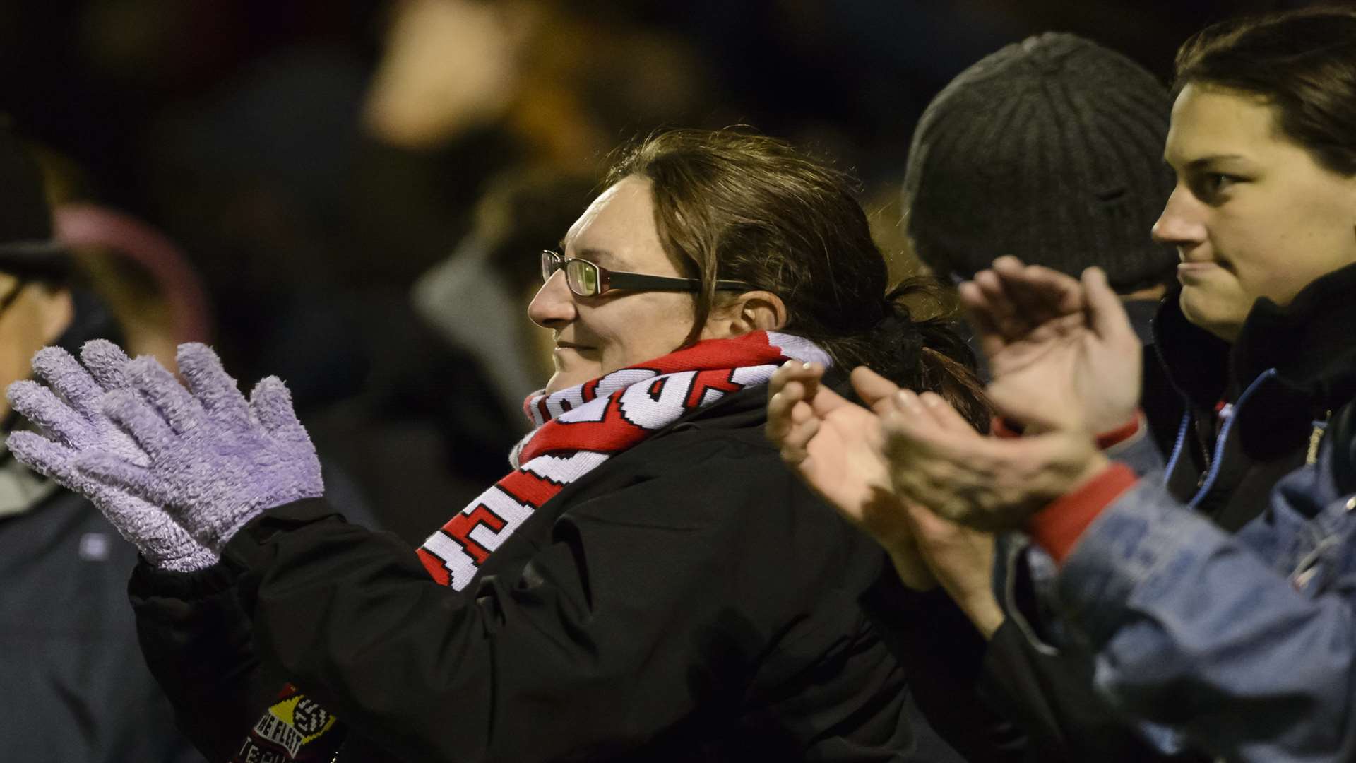 Fleet supporters applaud their side off the pitch Picture: Andy Payton