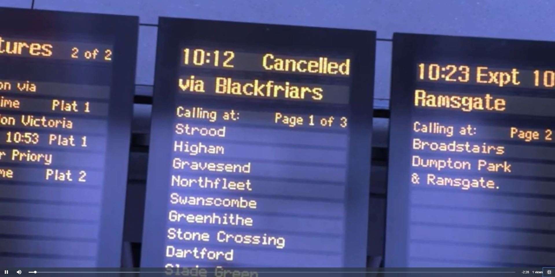 Train services across Kent on Wednesday are cancelled
